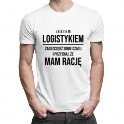 Jestem logistykiem - męska koszulka z nadrukiem