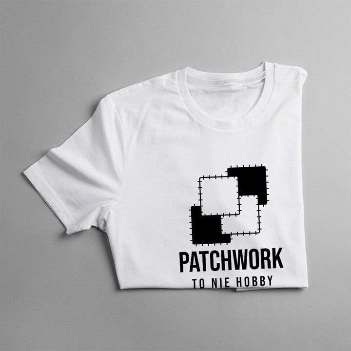 Patchwork to ucieczka od rzeczywistości - męska koszulka z nadrukiem
