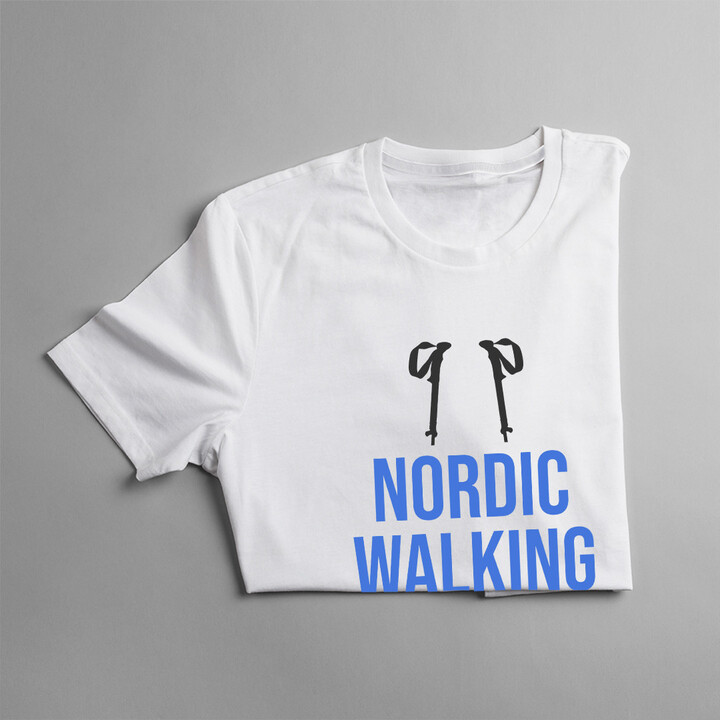 Nordic walking to moje życie - męska koszulka z nadrukiem