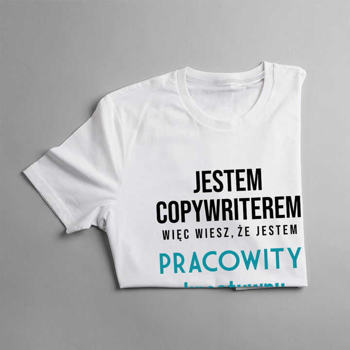 Jestem copywriterem - męska koszulka z nadrukiem