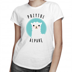 Przytul alpakę - damska koszulka z nadrukiem