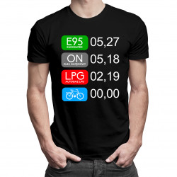 E95 ON LPG Rower - męska koszulka z nadrukiem