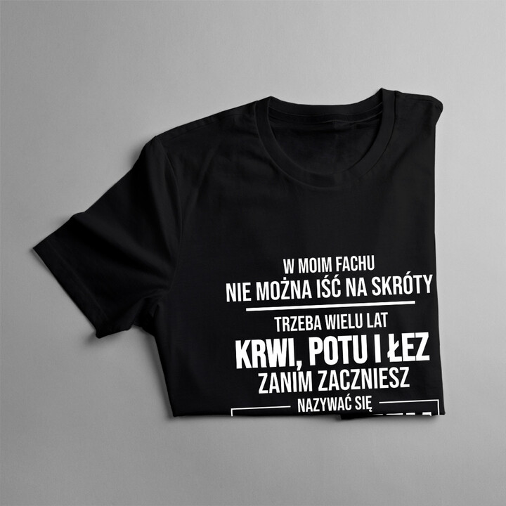 W moim fachu - szklarz - męska koszulka z nadrukiem