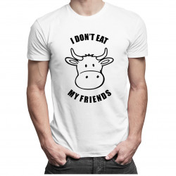 I don't eat my friends - męska koszulka z nadrukiem