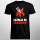 Licencja na grillowanie - męska koszulka z nadrukiem