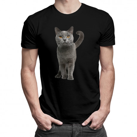 Kot brytyjski - męska lub damska koszulka z nadrukiem
