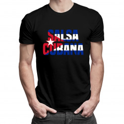 Salsa cubana - męska koszulka z nadrukiem