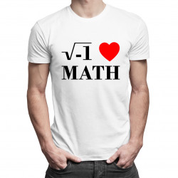 I love math - męska koszulka z nadrukiem