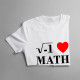 I love math - męska koszulka z nadrukiem