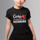 Córka - stworzona do rozrabiania - koszulka dziecięca z nadrukiem