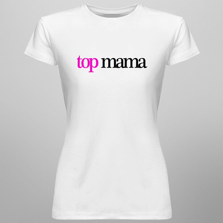 Top mama - damska koszulka z nadrukiem