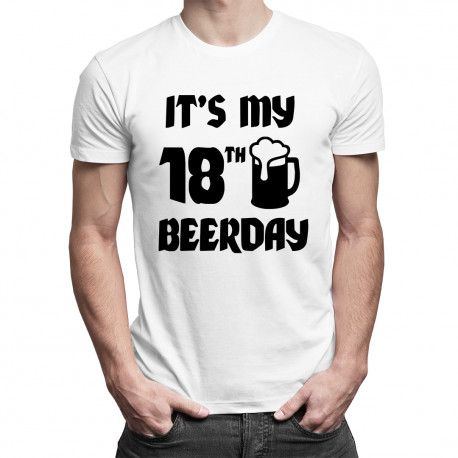 It's my 18th BEERDAY - męska koszulka z nadrukiem