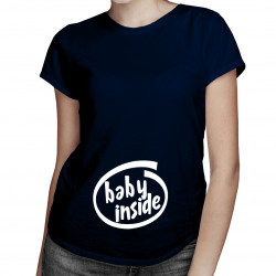 Baby inside! - damska koszulka z nadrukiem