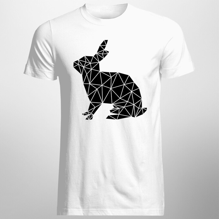 Geometric Bunny - męska koszulka z nadrukiem