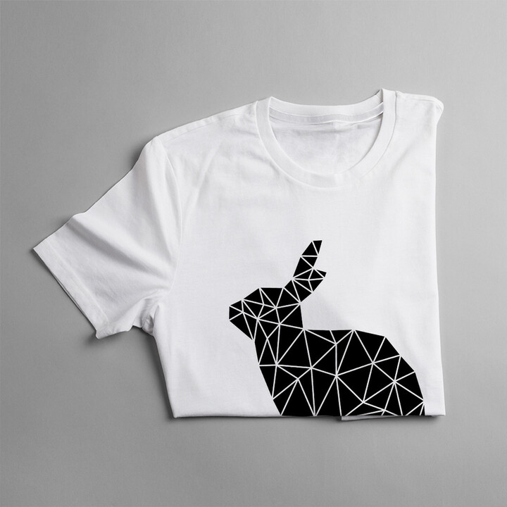 Geometric Bunny - męska koszulka z nadrukiem