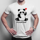 Kto przytuli pandę? - męska koszulka z nadrukiem