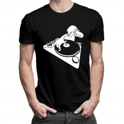 Smiley DJ - męska koszulka z nadrukiem