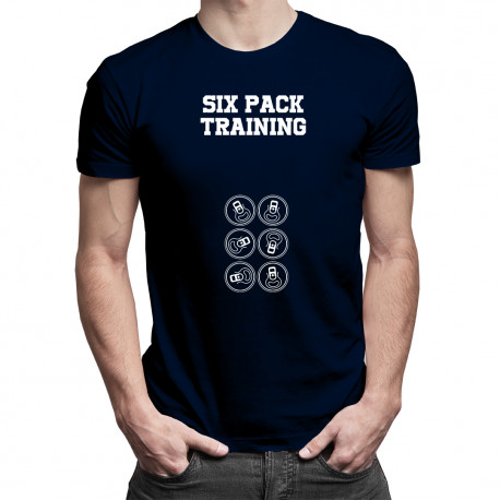 Six Pack Training - męska koszulka z nadrukiem