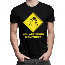 You are being monitored - męska koszulka z nadrukiem