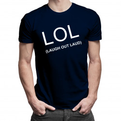 LOL - Laugh Out Loud - męska koszulka z nadrukiem