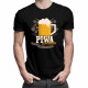 Piwa i pacierza nigdy nie odmawiam - męska koszulka z nadrukiem