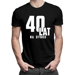 40 lat na rynku - męska koszulka z nadrukiem