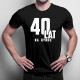 40 lat na rynku - męska koszulka z nadrukiem