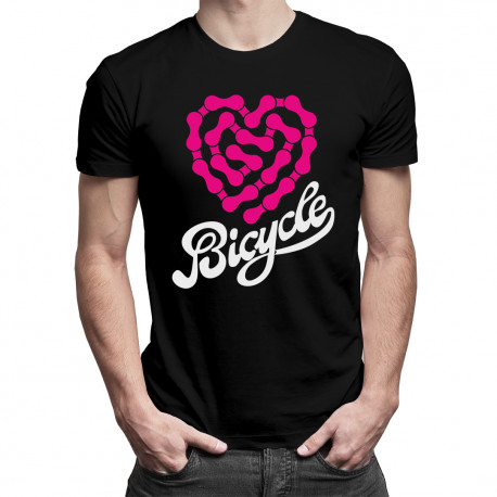 Bicycle – heartbeat chain - damska lub męska koszulka z nadrukiem
