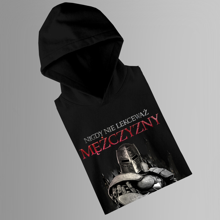 Nigdy nie lekceważ mężczyzny urodzonego w marcu - męska bluza z nadrukiem