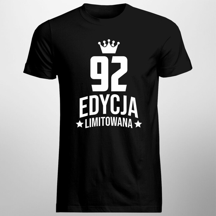 92 lata Edycja Limitowana - męska koszulka z nadrukiem - prezent na urodziny