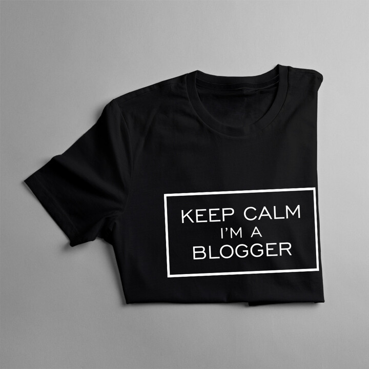 Keep calm I'm a blogger - damska koszulka z nadrukiem