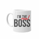 Kubki I'm the boss - I'm the real boss - kubki ceramiczne z nadrukiem