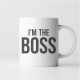Kubki I'm the boss - I'm the real boss - kubki ceramiczne z nadrukiem