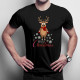 Merry Christmas - reniferek - męska koszulka z nadrukiem