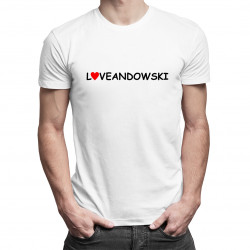 Loveandowski - męska koszulka z nadrukiem