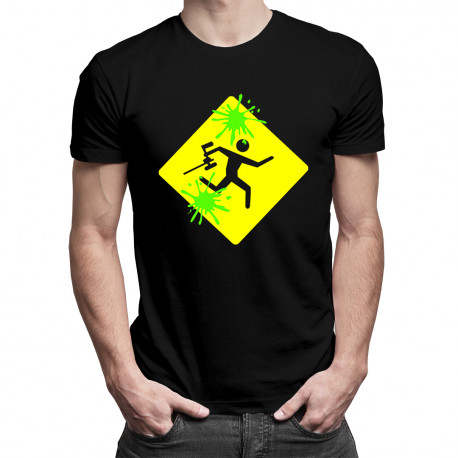 Paintball gra - męska koszulka z nadrukiem