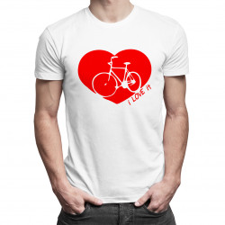 I Love It (my bike) - męska koszulka z nadrukiem