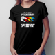 Inni potrzebują psychoterapii, mi wystarczy speedway – damska koszulka z nadrukiem