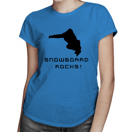 Snowboard Rocks! - damska lub męska koszulka z nadrukiem