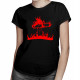 Flame snowboarder - damska koszulka z nadrukiem
