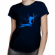 I Love Ski - damska koszulka z nadrukiem