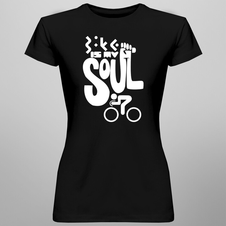 Bike is my soul - damska koszulka z nadrukiem