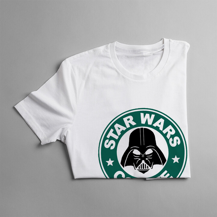 Star Wars Coffee - damska koszulka z nadrukiem