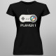 Player 1 v1 - damska koszulka z nadrukiem