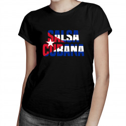 Salsa cubana - damska koszulka z nadrukiem