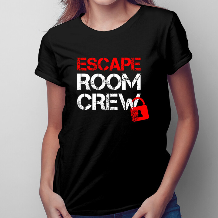 Escape room crew - damska koszulka z nadrukiem