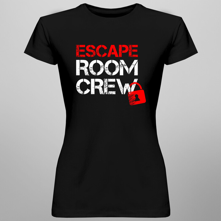 Escape room crew - damska koszulka z nadrukiem