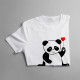 Kto przytuli pandę? - damska koszulka z nadrukiem