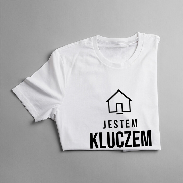 Jestem kluczem do Twojego nowego domu - damska koszulka z nadrukiem