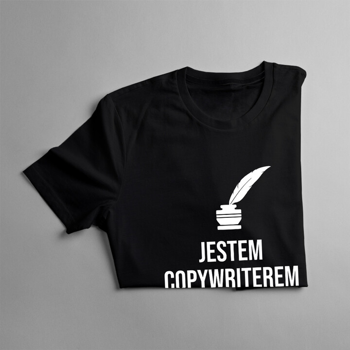 Jestem copywriterem. Jaka jest Twoja supermoc? - damska koszulka z nadrukiem